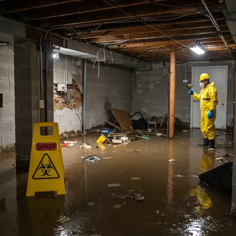 Flooded Basement Electrical Hazard in Shoshone, ID Property